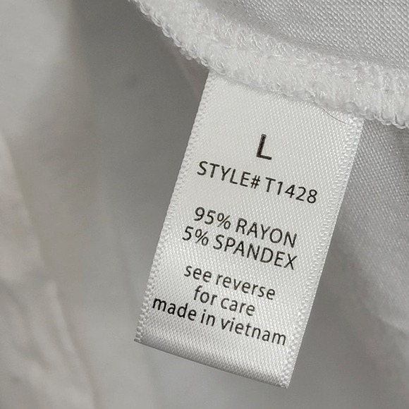 Active USA White Scoop Neck Short Sleeve Shirt - Picture 9 of 13